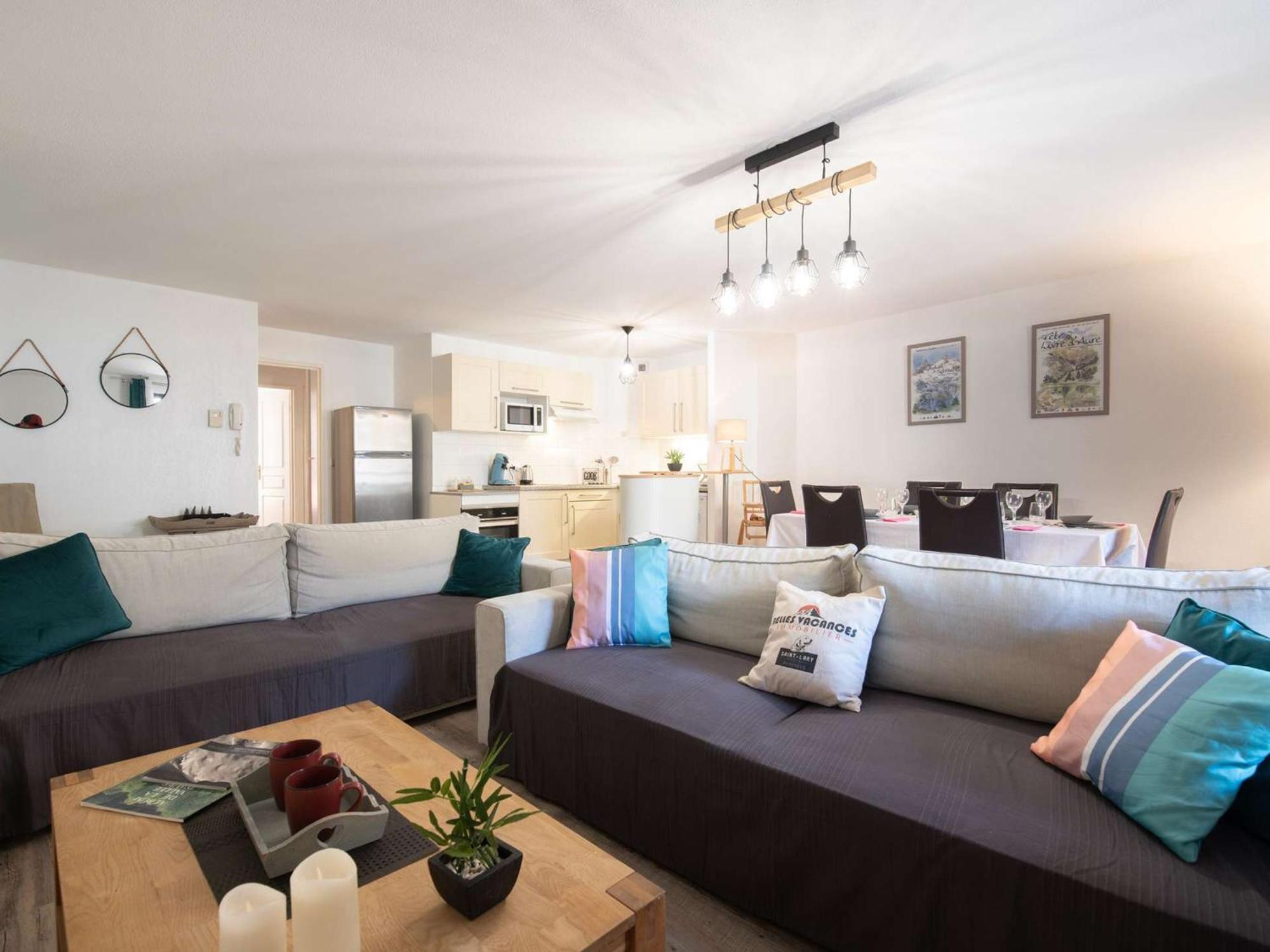 Appartement 6 Pers, Centre St-Lary, 2 Ch + Cabine, Garage, Balcon, Et Ascenseur - Fr-1-296-361 Saint-Lary-Soulan Kültér fotó
